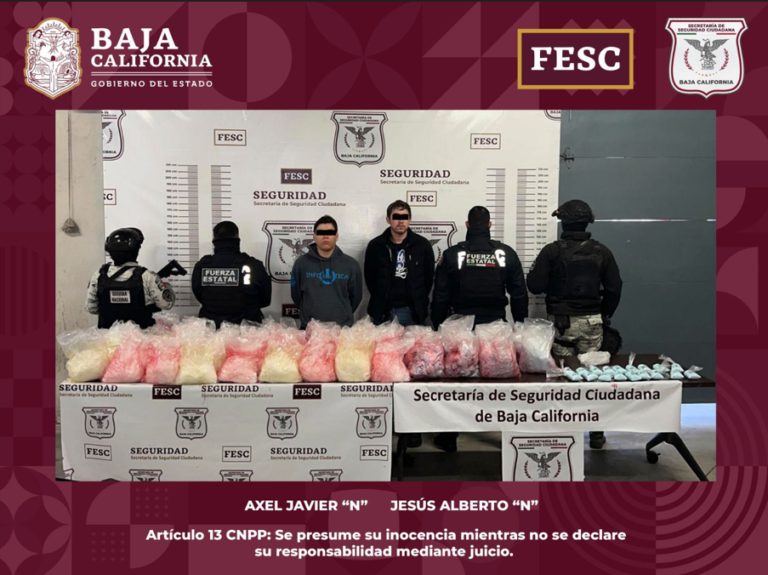 Decomisan Fuerza Estatal y la Guardia Nacional 108 kilos de narcóticos