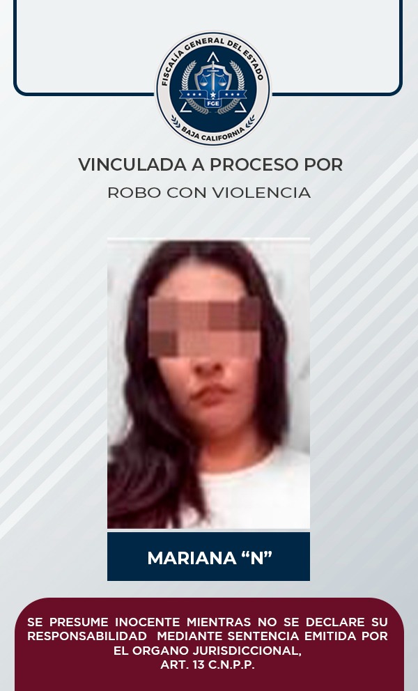 En prisión preventiva una mujer señalada de robo con violencia
