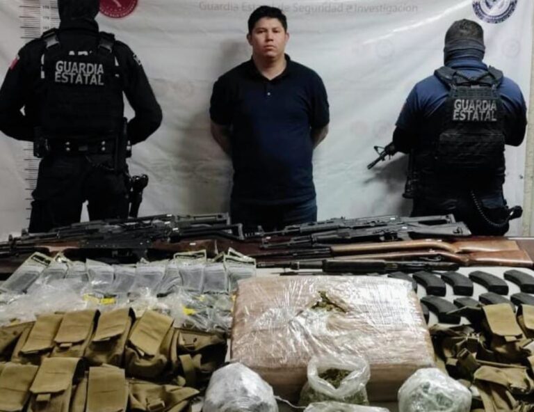 Sentencian a más de 16 años de cárcel a persona detenida con armas y droga