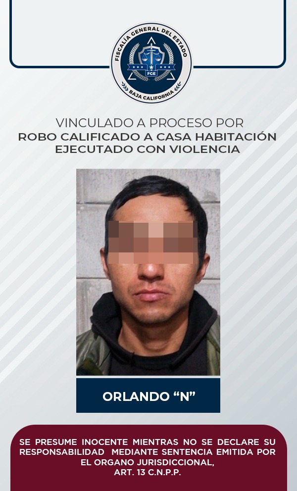 Vinculan a proceso a hombre por robo a casa habitación cometido con violencia