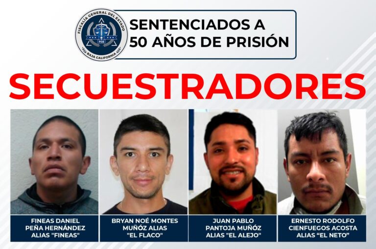 Sentencian a cuatro a pasar 50 años en la cárcel por secuestro