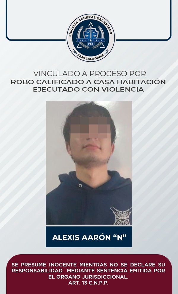 Vinculan a proceso a sujeto por robo calificado a casa habitación cometido con violencia
