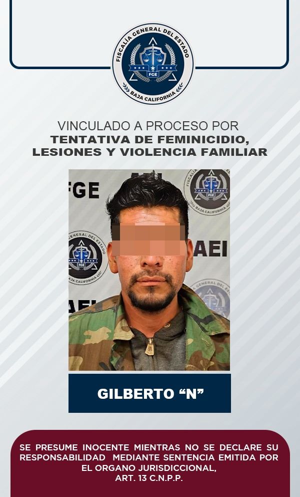 Vinculan a proceso a un imputado por tentativa de feminicidio, violencia familiar y lesiones: FGE