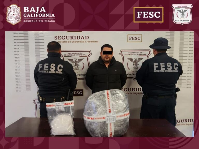 Decomisa Fuerza Estatal 26 kilos de metanfetamina y detiene a uno