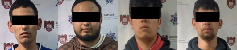 Atoran policías a cuatro con arma, cartuchos y chaleco antibalas