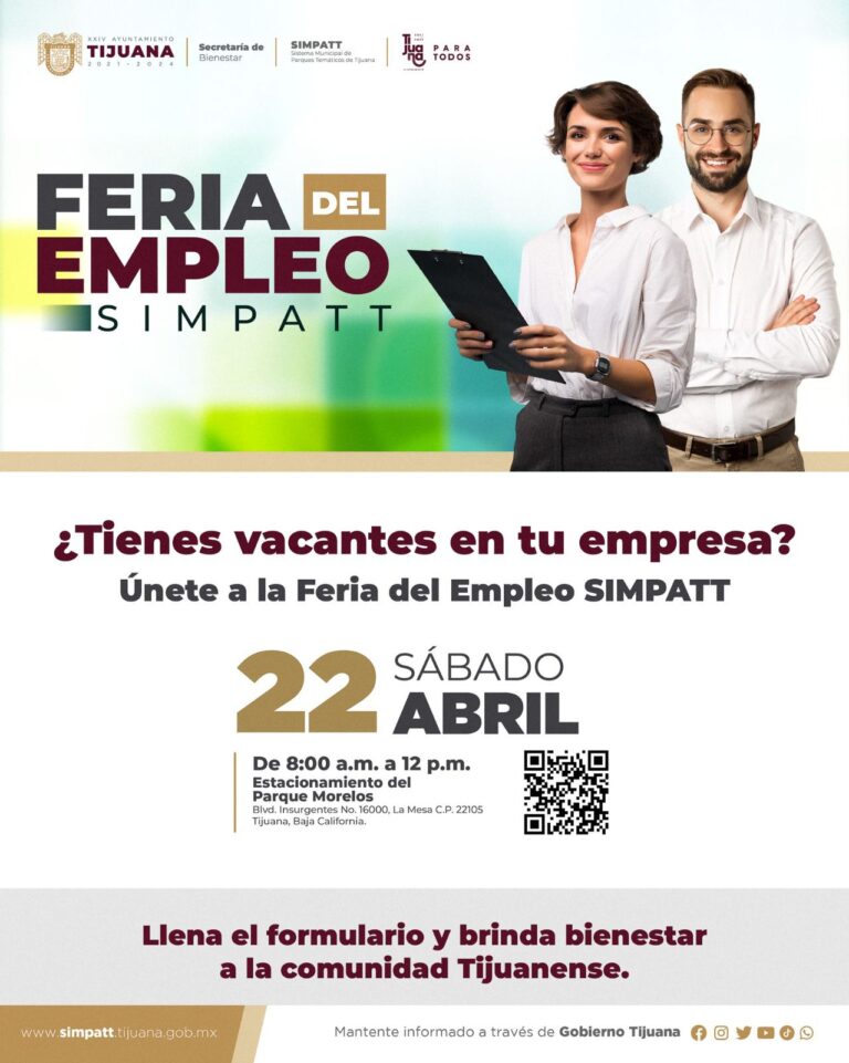 Invita Ayuntamiento a empresas y ciudadanos a participar en la Feria del empleo SIMPATT