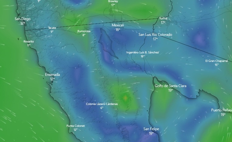 Existe posibilidad de lluvias en la Zona Costa y Tecate a partir de hoy por la noche: Protección Civil BC