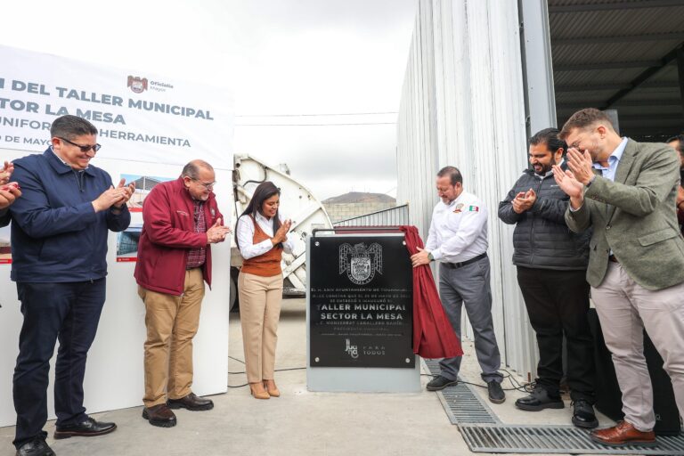 Inaugura alcaldesa Montserrat Caballero Talleres Municipales y anuncia más camiones recolectores
