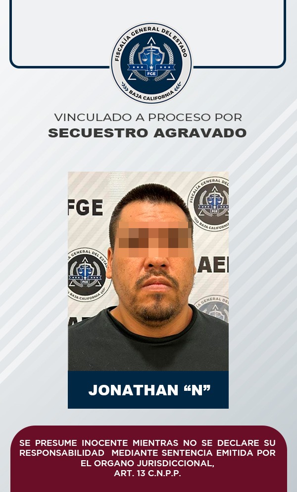 Vinculan a proceso penal a un sujeto acusado de secuestro agravado