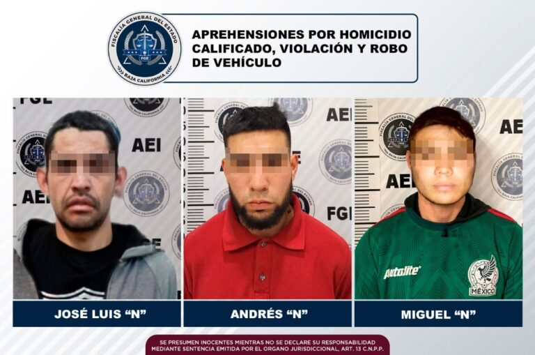 Capturan agentes de la FGI a tres que contaban con orden de aprehensión