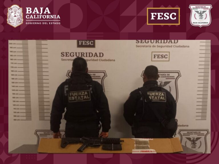 Localiza la FESC arma de fuego calibre .223 junto al muro fronterizo
