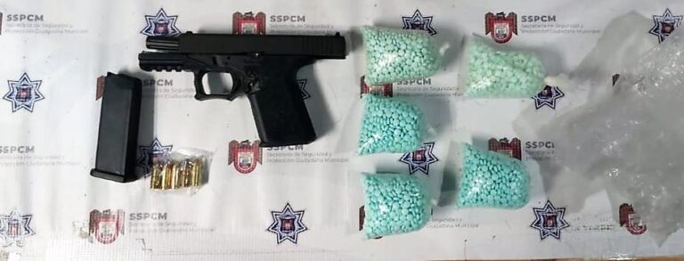 Joven con 5 mil pastillas de fentanilo y armado fue detenido