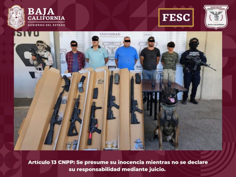 Detiene Fuerza Estatal a grupo armado en Mexicali