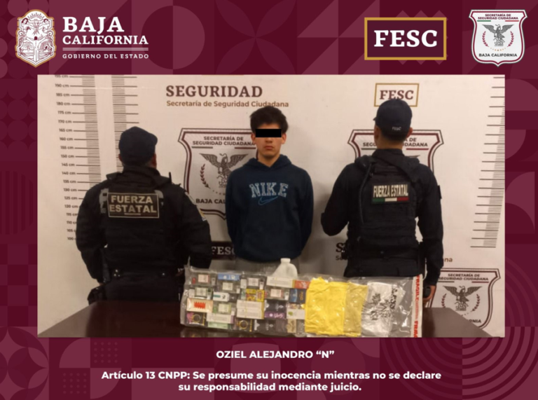 Detiene FEI a joven en posesión de marihuana líquida