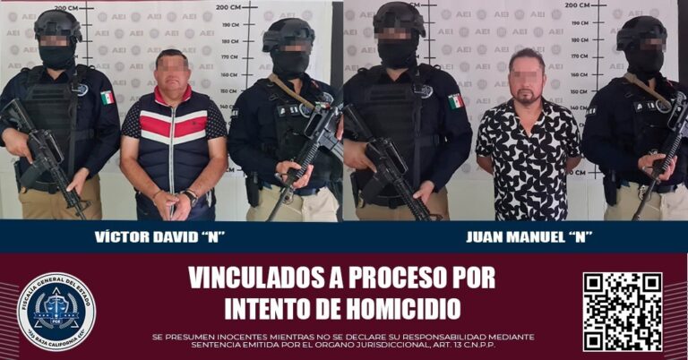Vinculan a proceso a dos imputados por homicidio calificado en grado de tentativa