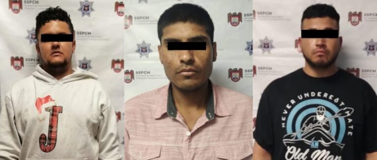 Aseguran policías a tres presuntos generadores de violencia en Santa Fe