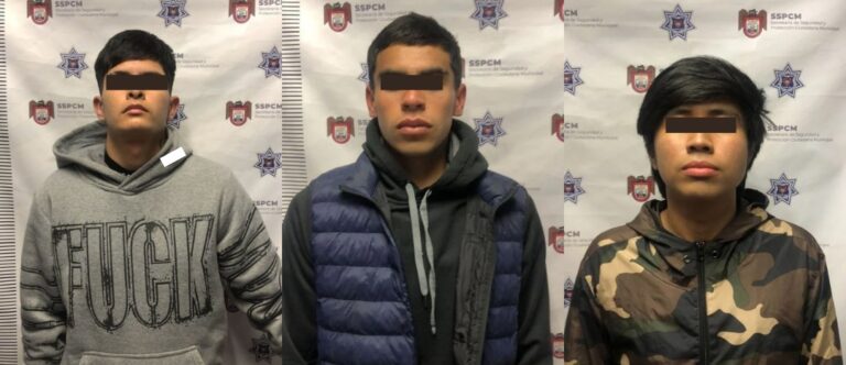 Un menor de edad y dos adultos fueron detenidos por robo a mano armada