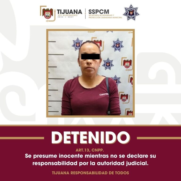 Detiene Policía Municipal a mujer por lesiones con arma punzocortante
