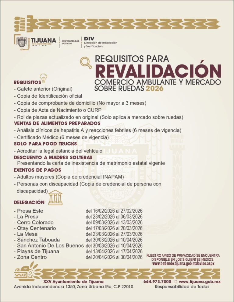 Inicia XXV Ayuntamiento de Tijuana revalidación de permisos para comercio ambulante y mercados sobre ruedas