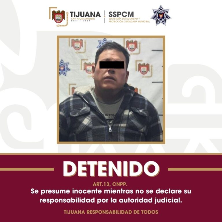 Asegura Policía Municipal a hombre por lesiones y violencia contra la mujer