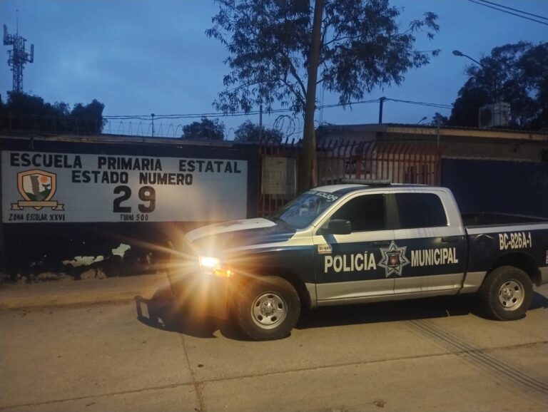 Refuerza Policía Municipal de Tijuana vigilancia preventiva en planteles escolares durante Semana Santa