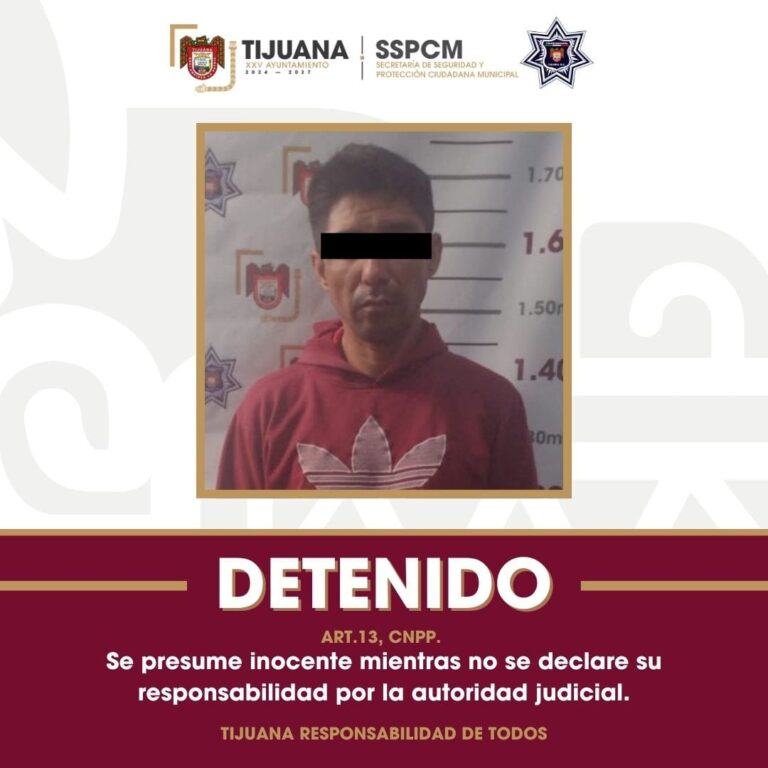 Detiene Policía Municipal a sujeto por violencia contra la mujer, lesiones y allanamiento de morada en la colonia Miramar