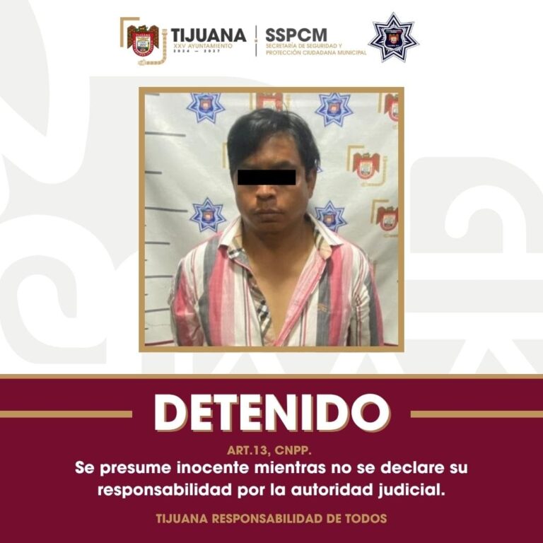 Detiene Policía Municipal a hombre por lesionar a una mujer