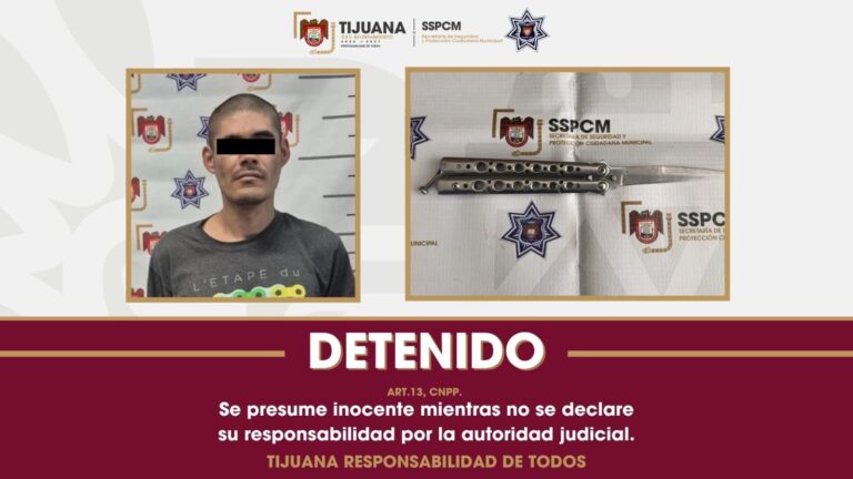 Arresta Policía Municipal de Tijuana a sujeto por allanamiento de morada