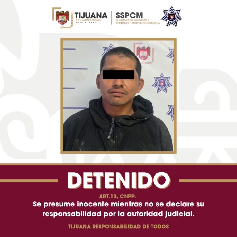 Asegura Policía Municipal a sujeto por allanamiento en plantel educativo CBTIS 278