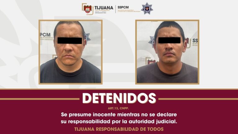 Rescata Policía Municipal de Tijuana a persona privada de la libertad y detiene a dos presuntos responsables